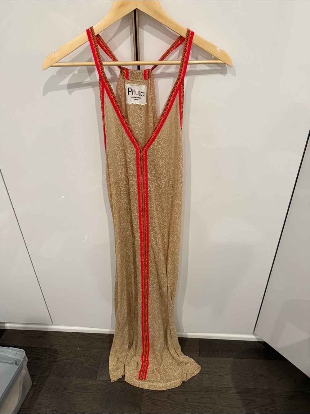 Pitusa tan Maxi cover upDress with Trim